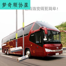 适用于加长柄伸缩杆猪鬃软毛洗车刷车刷子蜡拖货车拖把公交大客汽车毛刷 2.1米钢伸26cm纯毛刷头