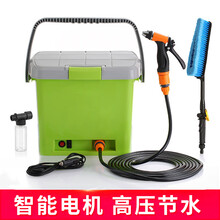 麦车饰 高压水枪洗车机家用车载便携式洗车器12v汽车洗车泵神器电动小型大功率清洗机刷车泵水泵水管套装 绿色