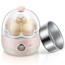 小熊（Bear）煮蛋器蒸蛋器迷你煮鸡蛋早餐锅蒸鸡蛋羹蒸蛋机防干烧自动断电煮蛋机煮蛋神器 ZDQ-2201粉色
