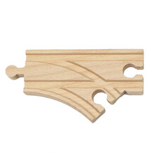 木质小火车轨道木质轨道车小火车积木拼装儿童玩具配件散件男米 扁头单钉小Y轨 标配