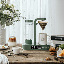 小熊（Bear）美式全自动滴漏咖啡机煮茶器泡茶壶电热水壶绿色咖啡壶 KFJ-A05F1【企业专享】