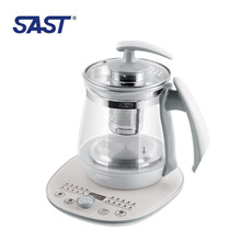 先科SAST养生壶电水壶电热水壶玻璃壶保温多功能煮茶壶煮茶器煮粥蒸蛋器花茶药膳壶XH-831D烧水壶 不带滤网 1.5L无滤网