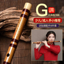 笛子初学成人苦竹笛乐器竹笛精制入门横笛演奏级调儿童女 G调【整节】少儿