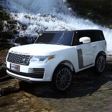 儿童电动车超大四轮越野车双人路虎汽车可坐大人男孩女孩充电遥控四驱玩具 高配白色+四驱+蓝牙+皮座+12v16a锂电瓶