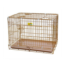 乐佳Lejia狗笼宠物笼 小中大型犬狗笼猫笼兔笼 带托盘 纳米金1.5英尺 5斤内