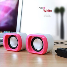 笔记本小音响 台式电脑usb迷你小音箱 多媒体手机低音炮 玫瑰粉