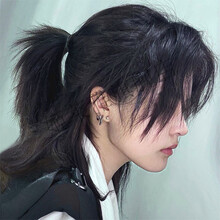 【京选好货】鲻鱼头假发男女中长发网红日系武士头发型韩版帅气可扎全