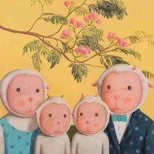 gogoodgoods 构得 “合家欢乐”艺术版画 客厅装饰画 卧室装饰画限量款