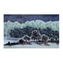 墨斗鱼 张檬予布面油画原作风景画 那山那水  艺术品卧室玄关客厅走廊画廊茶屋办公室沙发背景墙