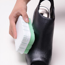 家用创意双面皮鞋刷鞋油刷即亮无色鞋蜡刷子鞋油擦皮鞋海绵擦鞋工具 一个装