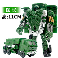 手动变形玩具金刚迷你大黄蜂小汽车机器人警车手动模型男飞机儿童坦克 手动变形探长