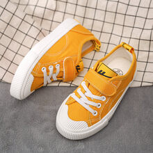 回力童鞋女童帆布鞋新款中大童休闲鞋男童布鞋儿童小白鞋 050黄色 31码205内长约20cm