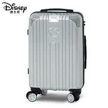迪士尼（Disney）拉杆箱20英寸旅行登机箱万向轮24英寸大学生行李箱男女时尚密码箱耐磨抗摔米奇 银色 24寸