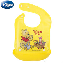 迪士尼儿童吃饭围兜宝宝防水饭兜婴儿可爱卡通围嘴小孩喂饭食饭兜 YDF-716-3美食维尼 均码
