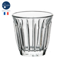 法国制造LA ROCHERE工业风Zinc设计师作品咖啡杯拿铁杯意式特浓杯竖纹隔热咖啡店馥郁白拉花杯 Zinc小号100毫升