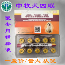 中牧犬四联疫苗国产疫苗犬瘟副流感腺病毒细小  兽用 一盒