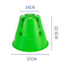 儿童户外体育玩具早教感统训练器材体能棒触觉走墩雪糕筒单园桶 单元桶绿色1个