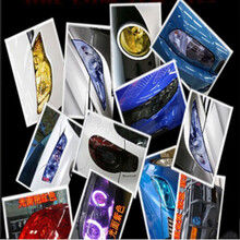 车灯改色膜【可选顺丰配送】汽车大灯尾灯雾灯改色膜 改装车身前大灯变色膜 尾灯贴膜 磨砂 尾灯膜1米新品磨砂闪点蓝色