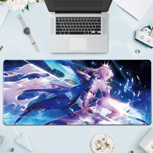 镇魂歌  鼠标垫超大号游戏电竞动漫二次元女生鼠标垫键盘垫加厚桌垫 神佑吾王 400*900*5mm