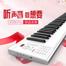 华芯康（HUASKY） 88键移动便携式电钢琴力度键盘随身携带专业成人版初学者 PRO-88键 银色