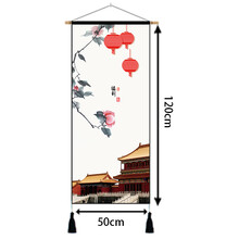 冰星梦冰星梦冰星梦中式挂毯卧室床头客厅沙发背景墙面装饰挂画新中式布艺挂毯画壁挂 ZSF4 收藏送配件