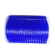 猫咪蹭痒器猫墙角蹭毛器抓痒挠痒痒玩具按摩刷宠物用品蹭脸猫抓板 单个蓝色