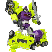 锦江变形玩具金刚合体拖斗吊铲挖掘机推土机器人GT大力神工程搅拌车汽车组合套装模型六合体机器人 变形搅拌车-绿色