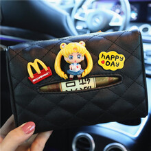 赛霸奥 汽车椅背遮阳板纸巾盒套车载车用卡通挂式纸巾盒男女可爱抽纸盒袋 美少女(立体)