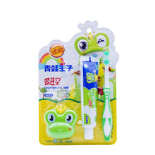 青蛙王子 儿童牙刷牙膏套装3-6-12岁软毛小孩宝宝牙刷牙膏防蛀 苹果味