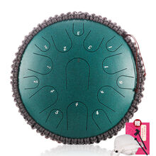 鲁儒 hluru空灵鼓初学者忘忧专业级13音15音曲谱集莲花鼓儿童色空鼓 13寸15音 孔雀石