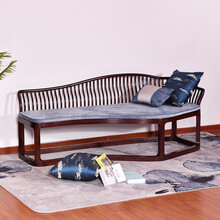 赞善家具柬埔寨黑酸支（学名：榄仁木）山隐贵妃榻中式家具实木古典卧具弥勒塌