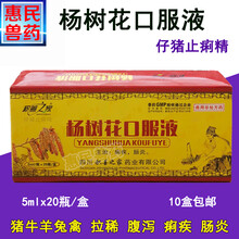 兽药兽用杨树花口服液猪牛羊禽拉稀黄白痢腹泻仔猪保命液止痢喷剂 仔猪止痢精5mlx20支/盒