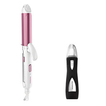 飞科（FLYCO）电卷发棒卷直发器大卷卷直两用夹板女迷小型懒人刘海玉米烫发器FH6875 标配+鼻毛修剪器