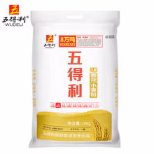 五得利面粉八星雪花小麦粉10kg 中筋粉 面粉20斤高端家庭多用途
