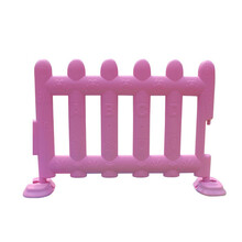 幼儿园儿童玩具区围栏游戏护栏宝宝护栏塑料轮滑栅栏户外商场4s店室内爬行学步安全 加厚粉色大片75高