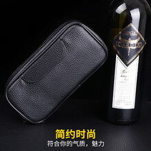 史丹威尔/Stanway烟斗包双位实木皮革烟丝斗专用包便携烟斗配件包正品烟斗袋 黑色双位烟斗包