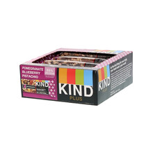 KINDBars 能量补充营养棒 运动健身增肌代餐饱腹蛋白质补充能量低脂提高运动表现 石榴蓝莓开心果，12条，40克/条