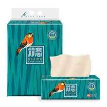 竹态 抽纸 雅致黄·压纹软抽 4层90抽纸巾*3包 中规格