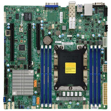 超微 单路3647工作站主板 M.2集显 双显卡全速 ipmi远程 VROC 小板 X11SPM-TPF 双光纤万兆