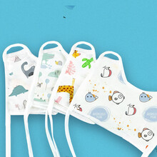 婴儿口水兜系带儿童口水巾棉纱布吃饭式围嘴宝宝绑带式围兜 春款【4条送2共6条】|恐龙.小象.精灵.小鹿