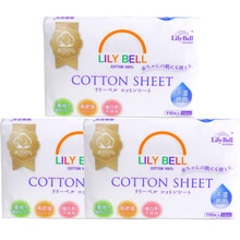 丽丽贝尔化妆棉卸妆棉片一次性湿敷厚薄款洗脸洁面巾 干湿两用棉柔巾洗脸巾110枚*3包