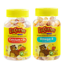 国际	
美国进口lilcritters丽贵小熊糖儿童补钙&VD60粒+鱼油DHA软糖 60粒装