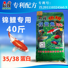 晨辉 锦鲤饲料 锦鲤鱼食金鱼饲料增色锦鲤色扬料观赏鱼增艳鱼粮20kg 锦鲤2.0(主粮)35蛋白