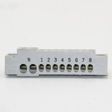 配电箱大电流10孔铜 零线 欧式接线端子 带支架TCL型零线  零排10个