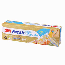 3M 进口多功能食品密封袋 母乳零食果蔬双链条保鲜袋 大号