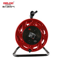德力西电气工程插座电缆盘空盘 移动绕线盘 插座延长线 卷线盘 拖线盘 带漏电保护 220V 