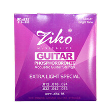 ZIKO立欧民谣吉他琴弦1-6弦套装6根吉他弦 镀膜防锈优质木吉它镀膜层琴弦 DP-012磷青铜012规格