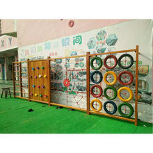 育童（YUTONG）新款幼儿园攀岩墙大型攀爬组合户外木质体能训练网架600*220CM A