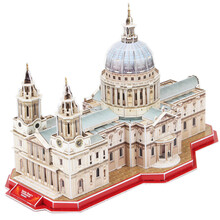 乐立方3D创意立体拼装拼图世界中国建筑拼插纸模型积木拼插玩具 英国圣保罗大教堂