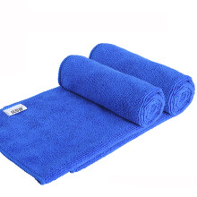 佳百丽 洗车毛巾 汽车加厚细纤维擦车巾布 车用吸水毛巾用品 细纤维蓝色33*70 二条装